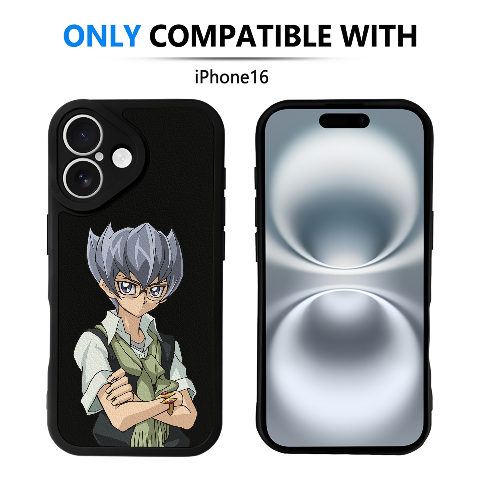 遊☆戯☆王 Yu-Gi-Oh! 【iPhone 16シリーズ対応】シリコンスマホケース（レザー調） 材質：シリコン